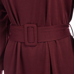 Grace Karin Summer Mini Dresses Women Belt Sashes Dress Long Lantern Sleeves Crew Neck Solid Color Retro Ladies A-Line Dress